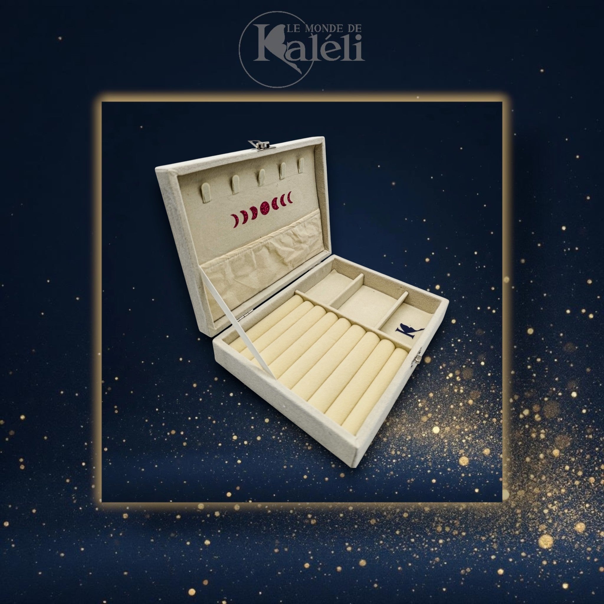 Grande boîte à bijoux en velours