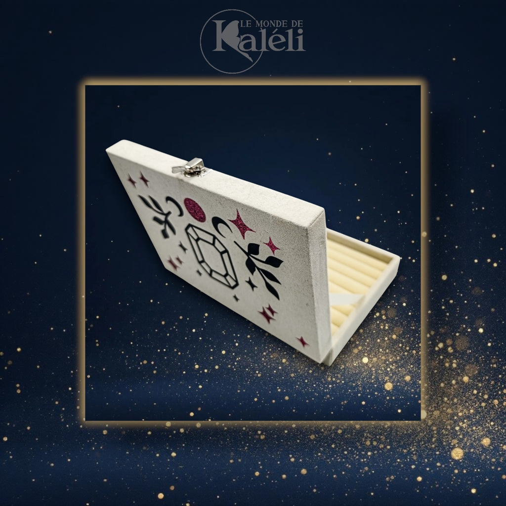 Grande boîte à bijoux en velours