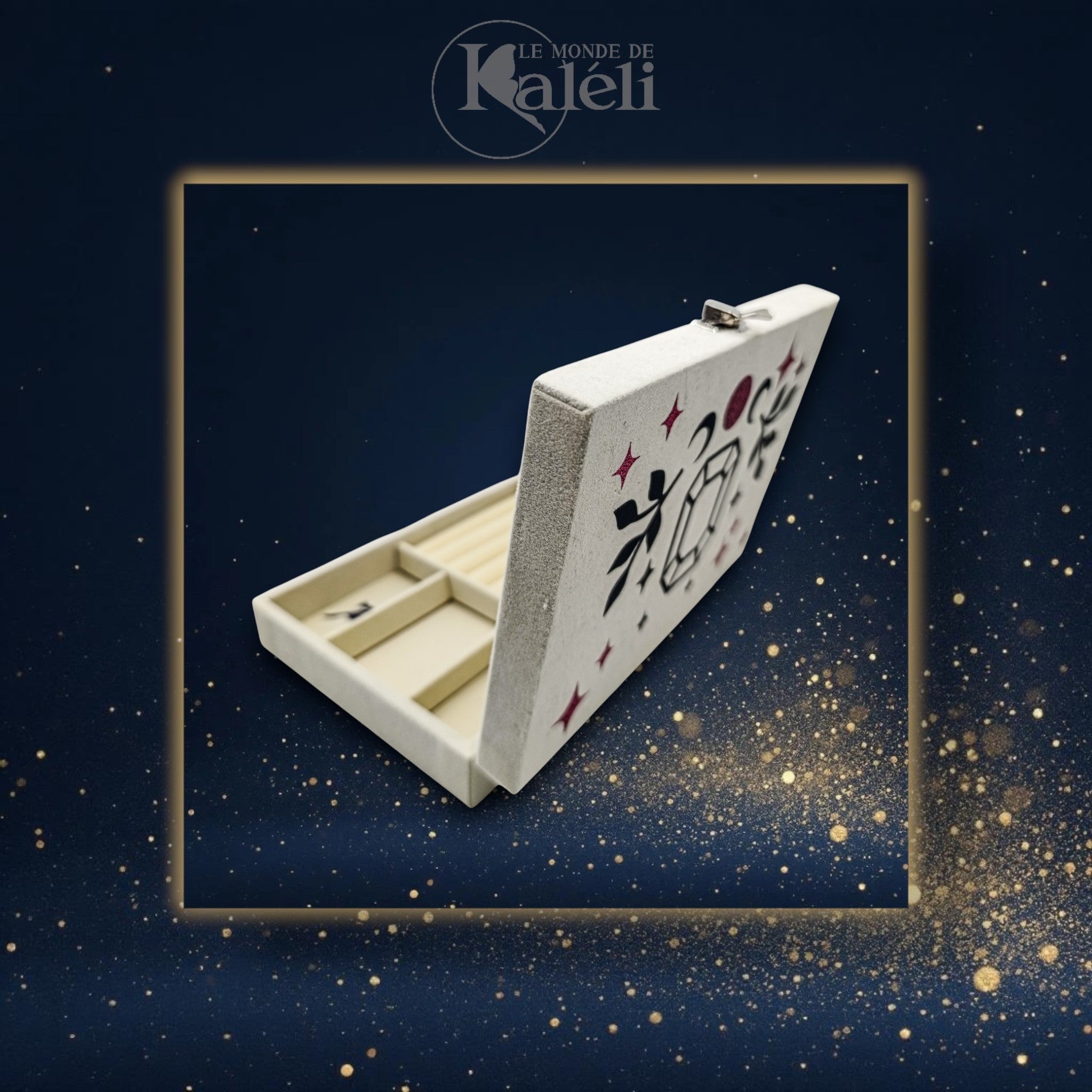 Grande boîte à bijoux en velours