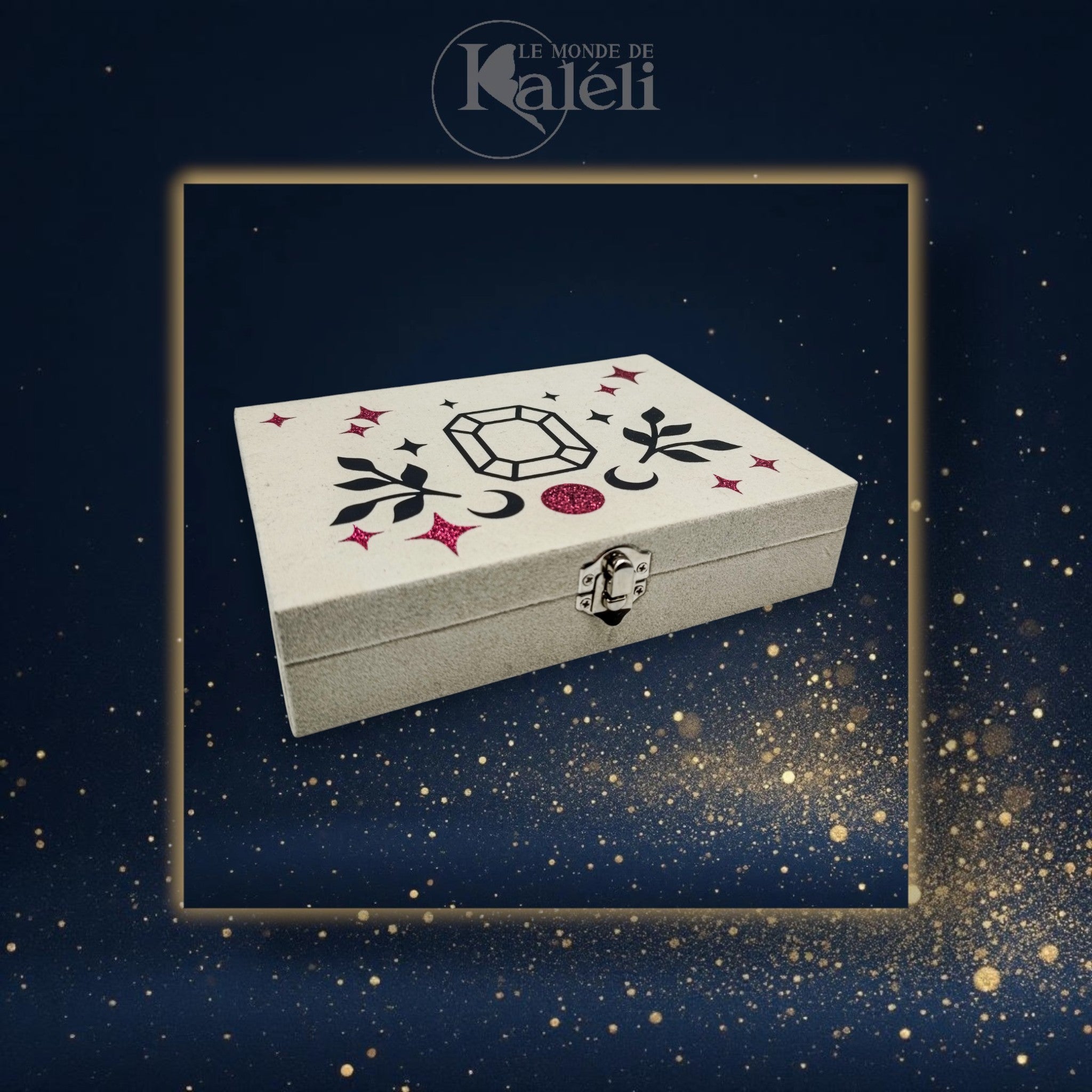 Grande boîte à bijoux en velours